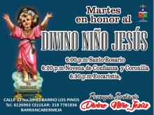 Divino Niño Jesús, Bendice a todos tus fieles devotos.